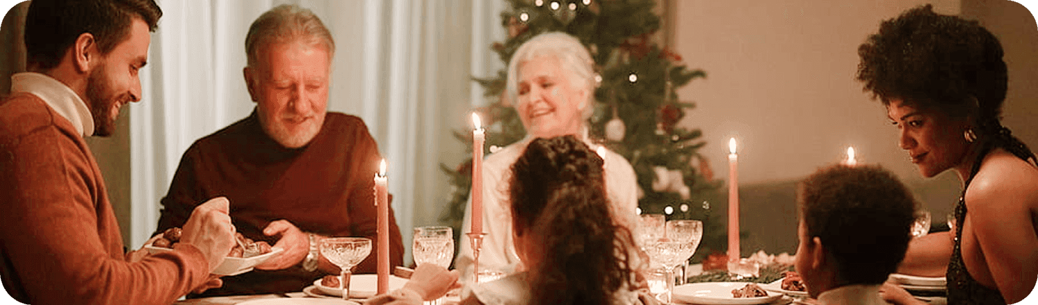 Family dinner scene